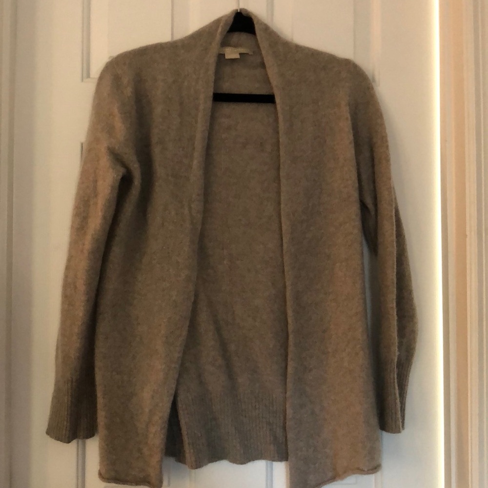 Joan Vass 100% cashmere cardigan open sweater large